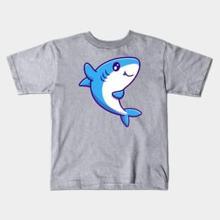 Cute Shark Waving Hand Kids T-Shirt